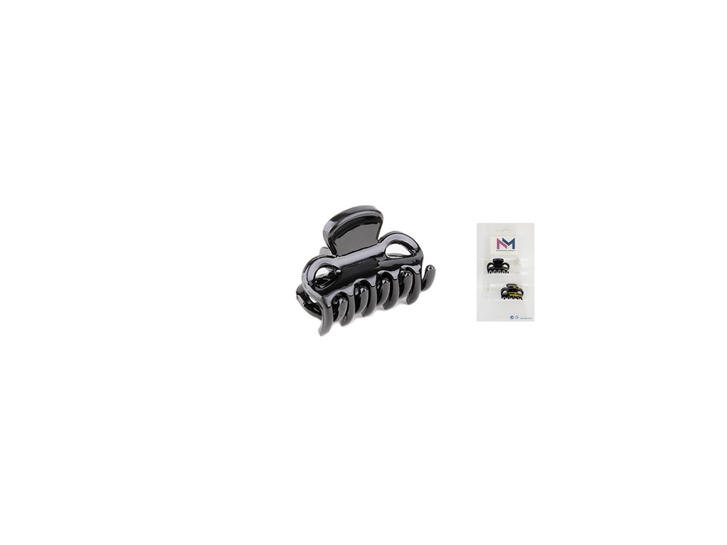 Pinza clasica 2.5 cm Negro Pack 6 blister 2 ud.
