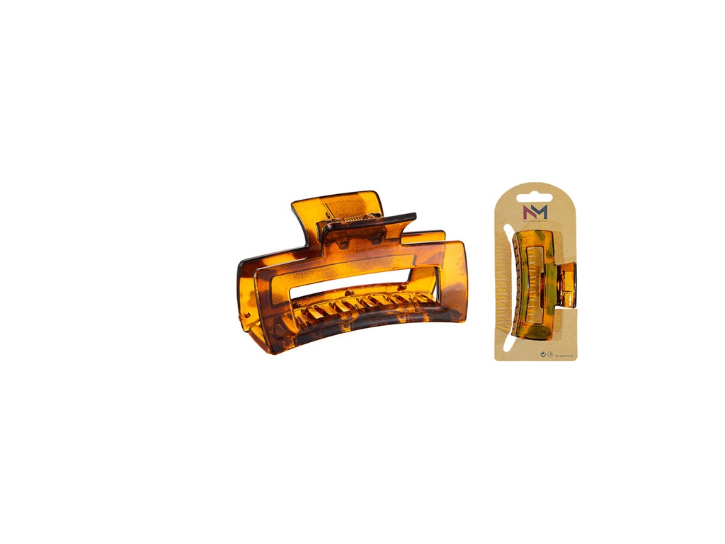 Pinza rectangular 7 cm. Concha. 6 uds.