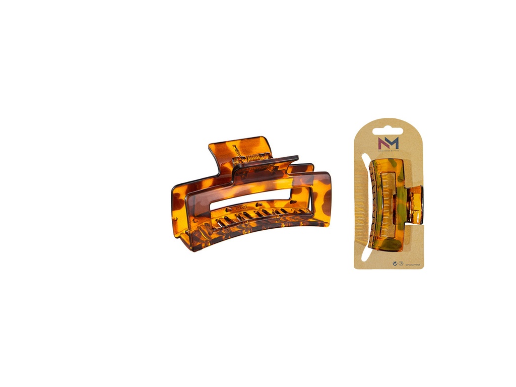 Pinza rectangular 9 cm Concha 6 uds.