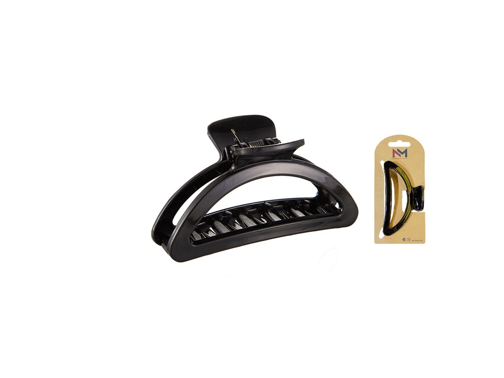 Pinza ovalada 9 cm. Negro. 6 uds.
