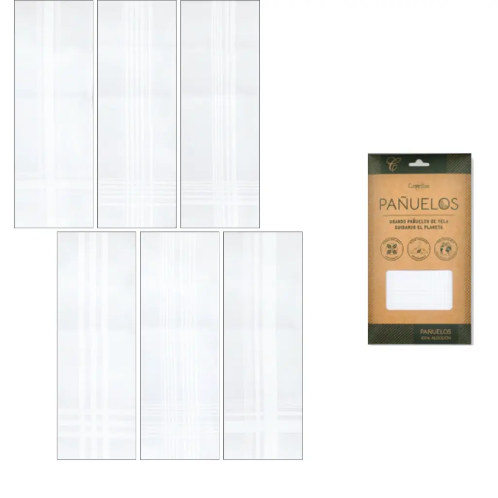 Pañuelo Cro satén blanco algodón blíster 3 pz