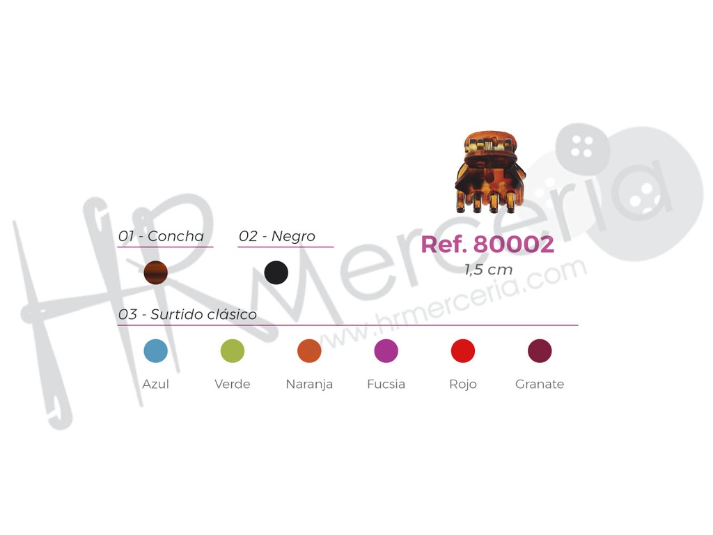Pinzoto 1,5 cm 80002 pack 72 pz.