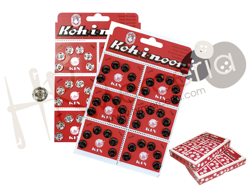 Broche presión caja roja Koh-i-noor Nº 0