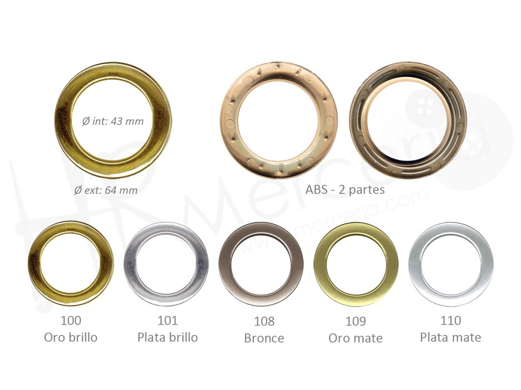 Anilla embellecedor 2 partes 87603143 50 pz