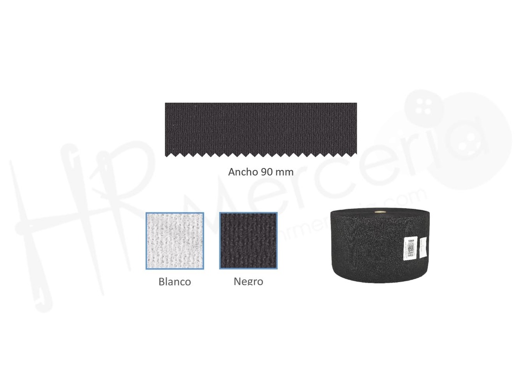 Elastico 2090 duro ancho 90MM pieza 25M