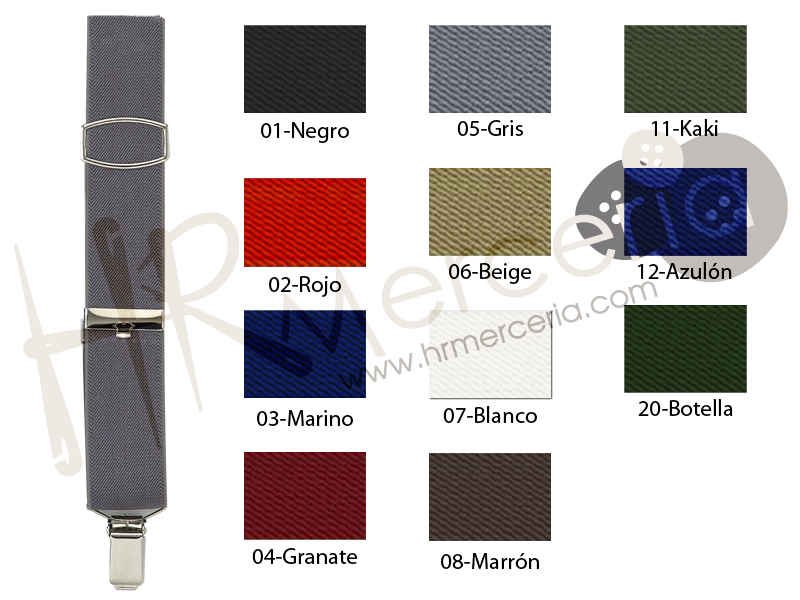 Tirante liso caballero ancho 30mm 964