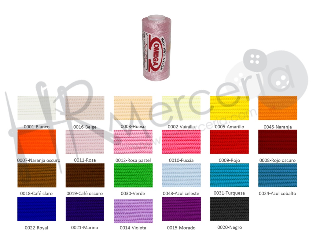Cordon nylon 3611 Nº 2 pieza 275 m