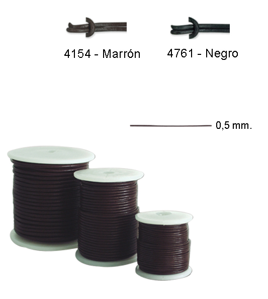 Cordon 460420 cuero 0,5 mm pack 20 m