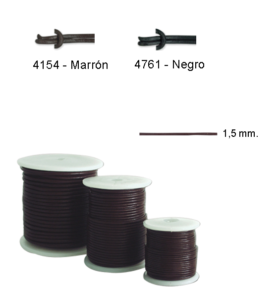 Cordon cuero 460420 1,5 mm pack 20 m
