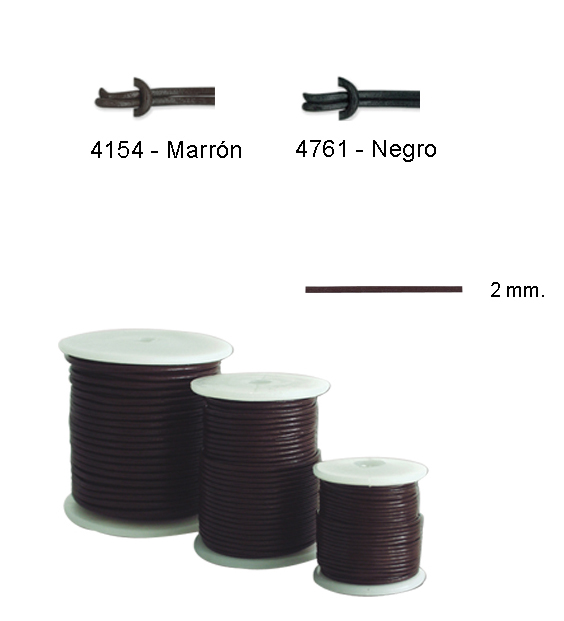 Cordon 460420 cuero 2 mm pack 20 m