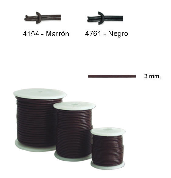 Cordon 460420 cuero 3 mm pack 10 m