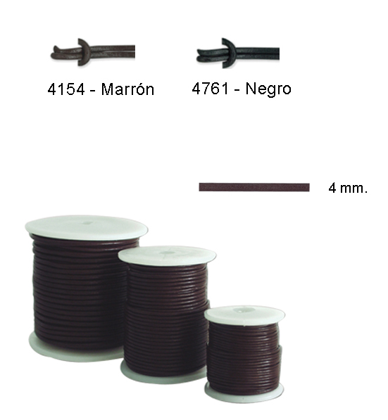 Cordon 460420 cuero 4 mm pack 10 m