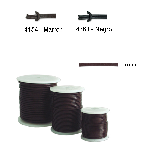 Cordon 460420 cuero 5 mm pack 10 m