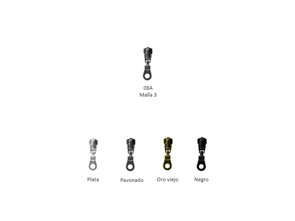 Cursor con tirador espiral auto nylon malla 3