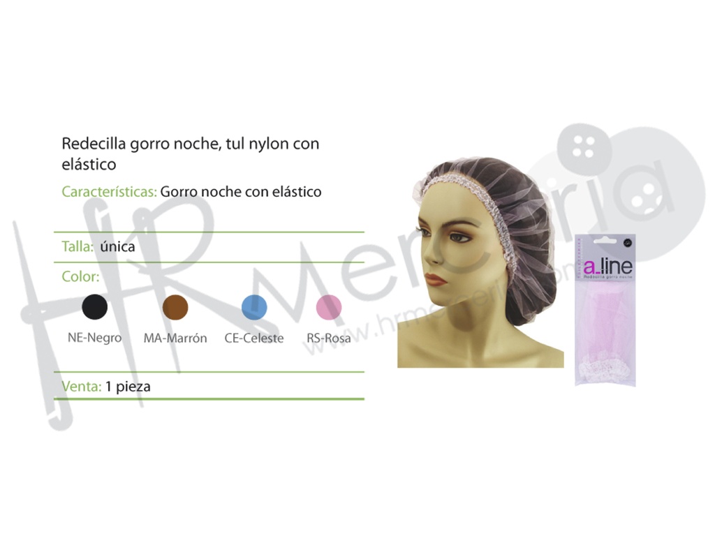 R Redecilla gorro tull nylon con elastico