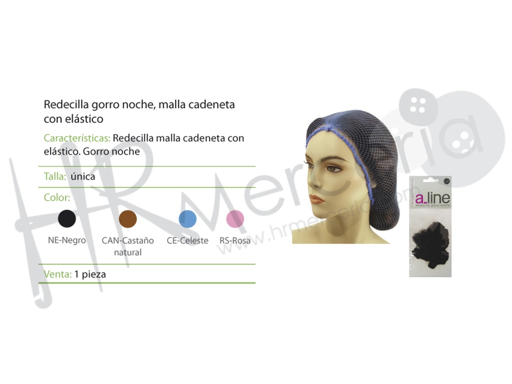 R Redecilla gorro malla cadeneta con elastico
