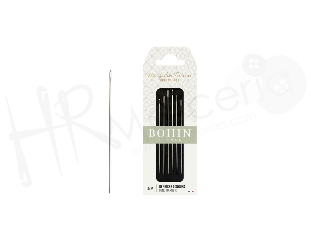 Aguja A11F zurcir largas Nº 3/9 Bohin 6 pz