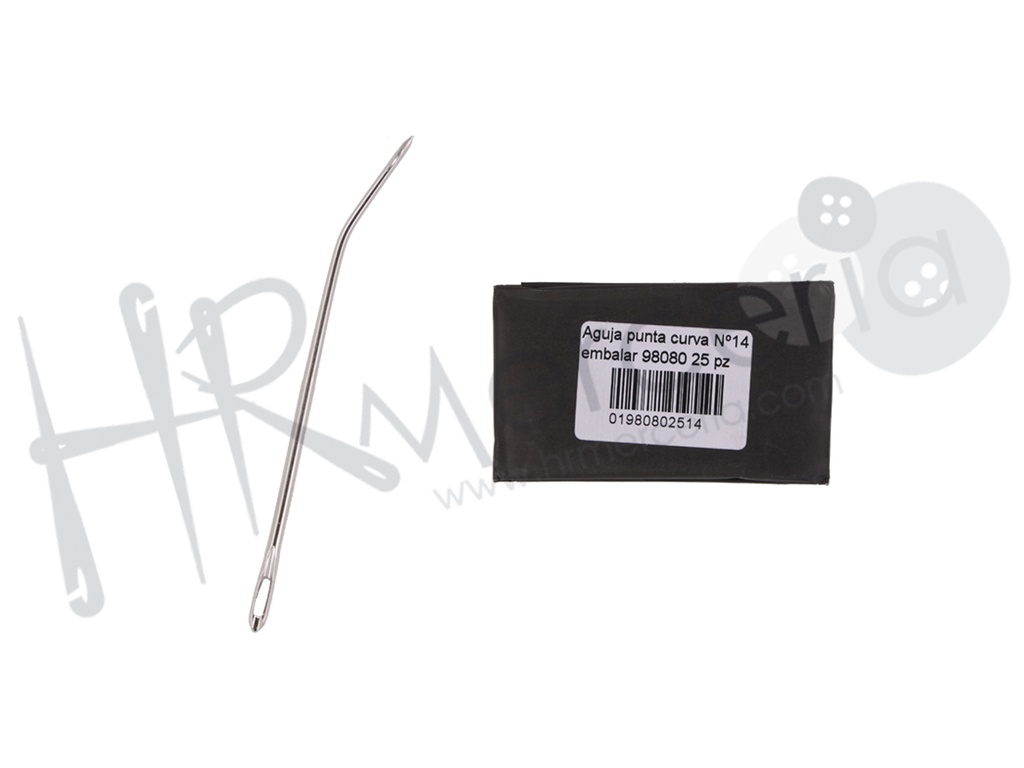 Aguja punta curva Nº14 embalar 19001 25 pz