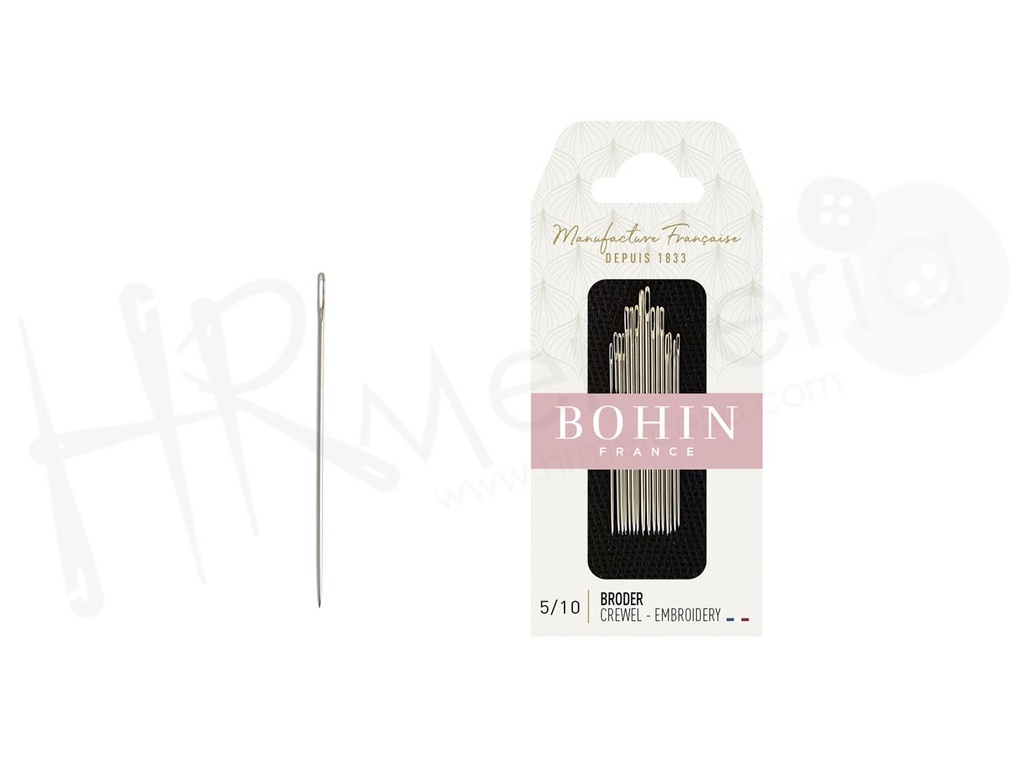 Agujas A41F bordar Nº 5/10 Bohin 15 pz