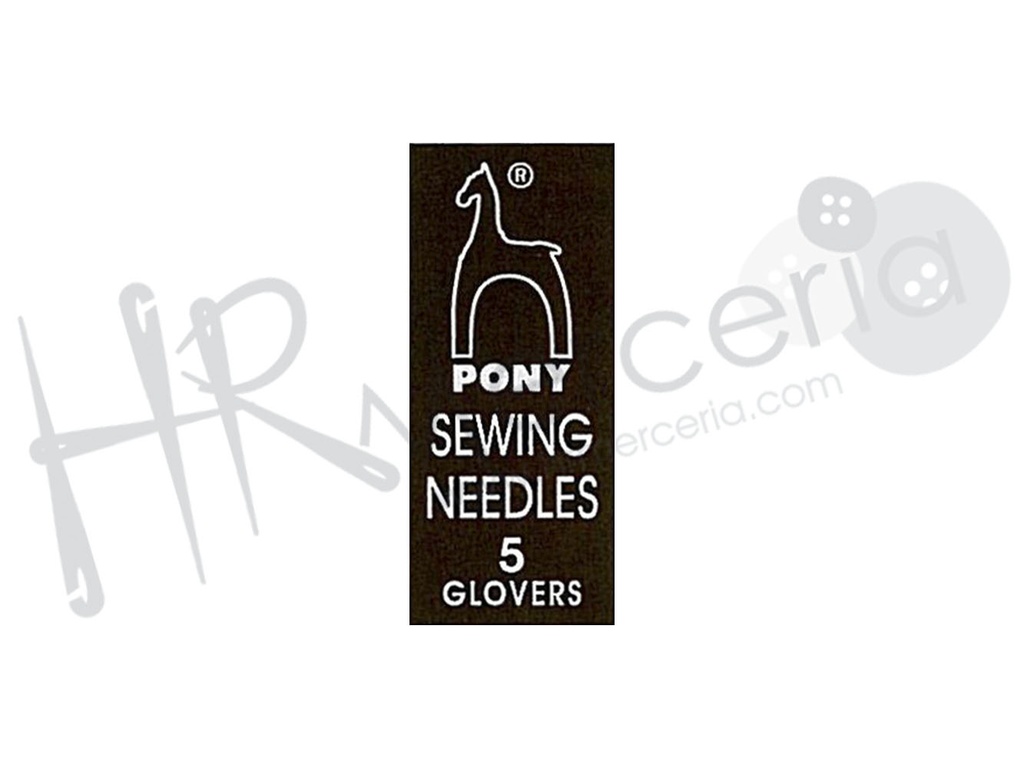 Aguja de coser cuero Nº 5 18105 Pony 25 pz