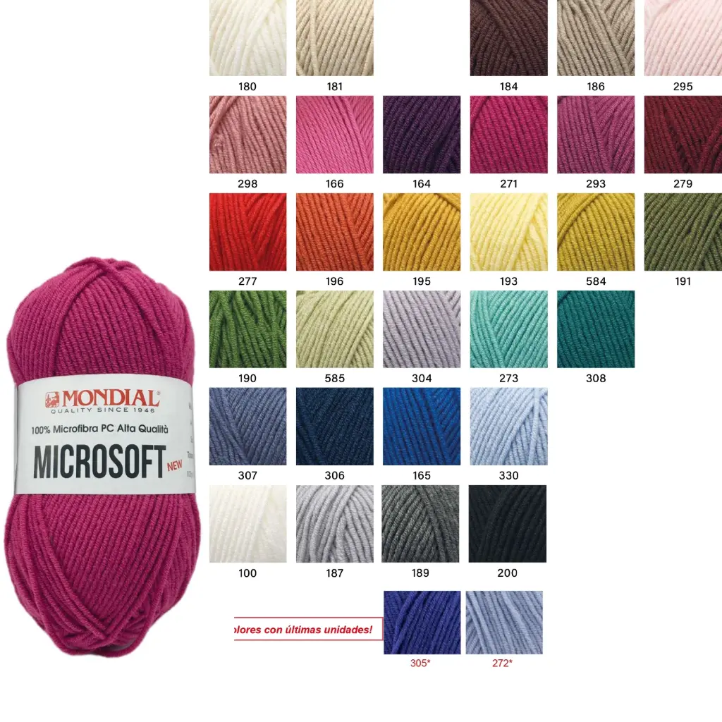 Lana Micro Soft Mondial pack 12 madejas 100 grms