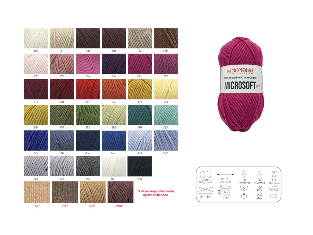 Lana Micro Soft Mondial pack 12 madejas 100 grms