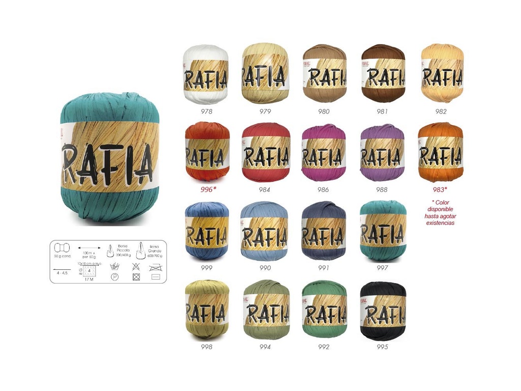 Lana Rafia Mondial 1 madeja 50 gms