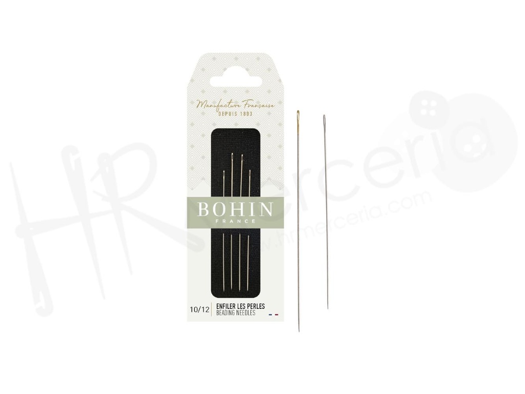 Aguja para coser cuentas Nº 10-12 Bohin 4 pz