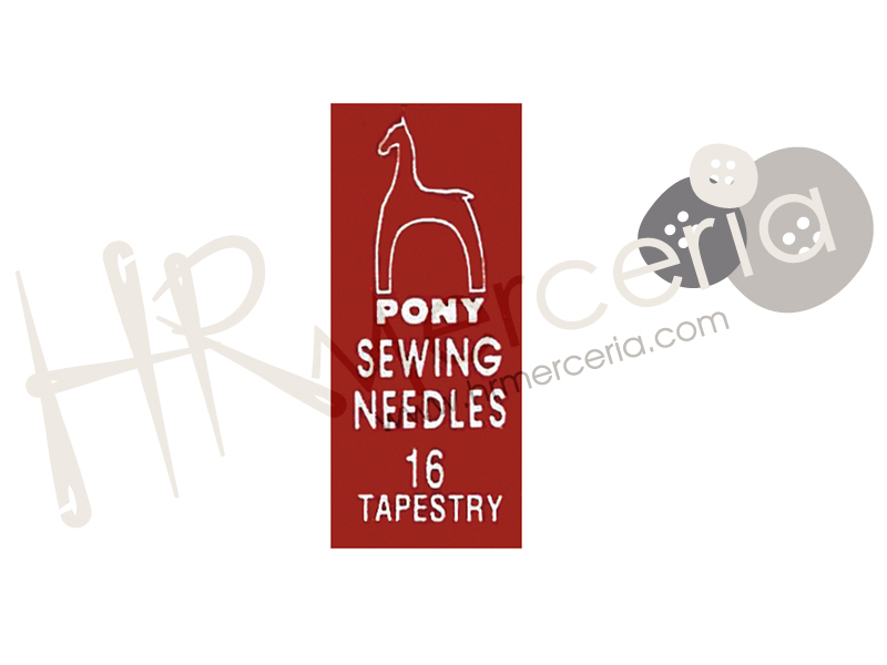 Aguja lanera sin punta tapestry Nº26 Pony 25 pz.