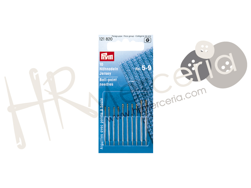 Aguja punta bola Nº5/9 Prym 10 pz