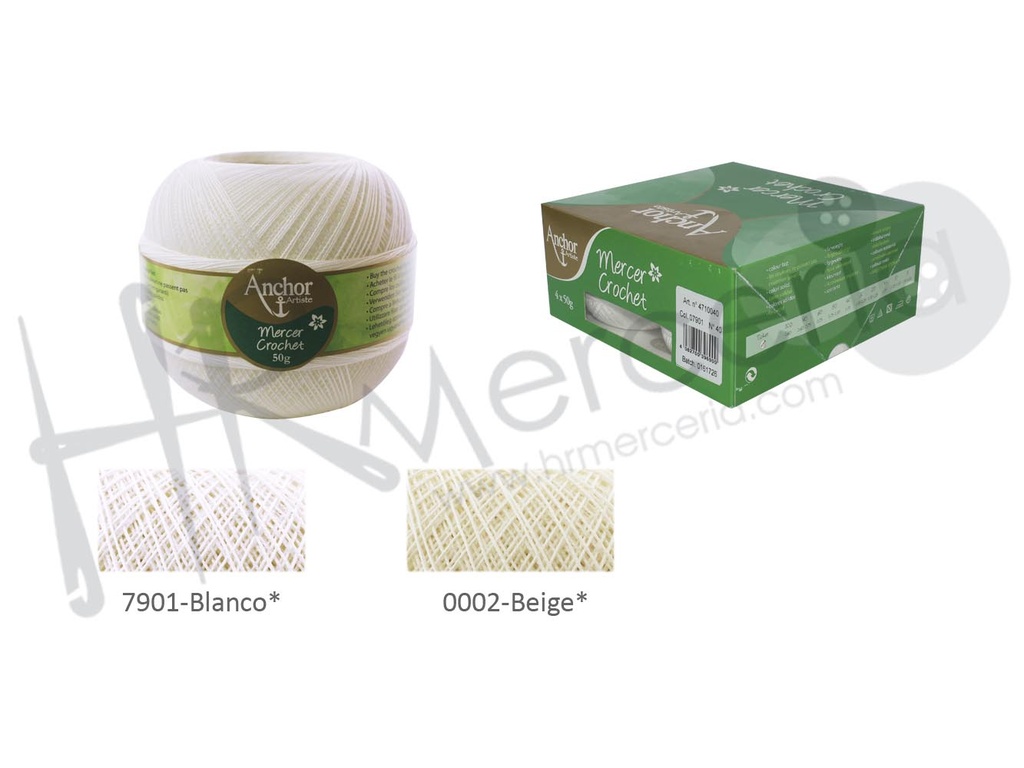 Mercer Crochet 4710020 4 ovillos 50 gr Nº 20