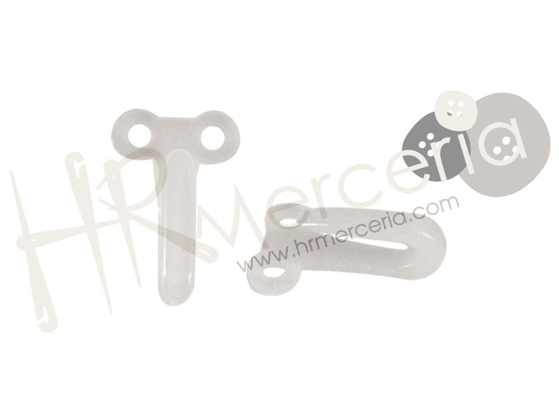 Gancho cortina corchete nylon 100 pz.