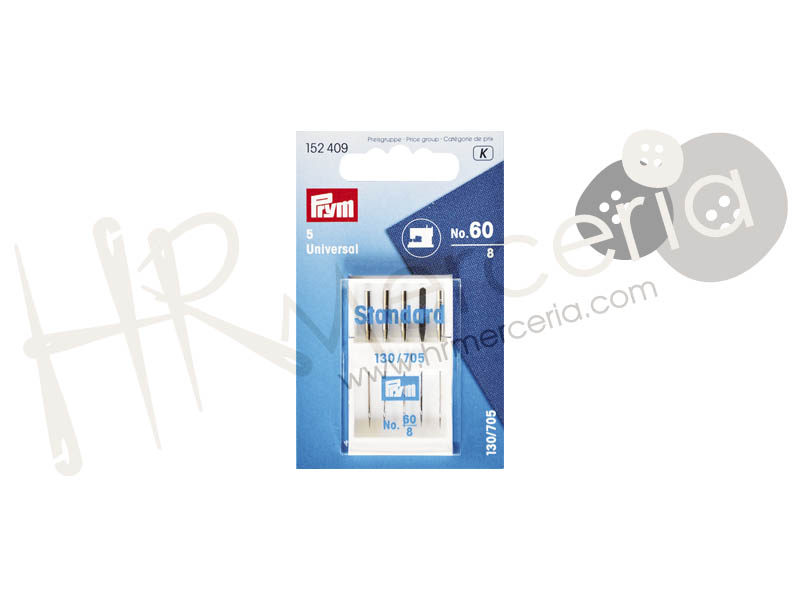Aguja maquina TP Nº60 154409 Prym 5 pz.