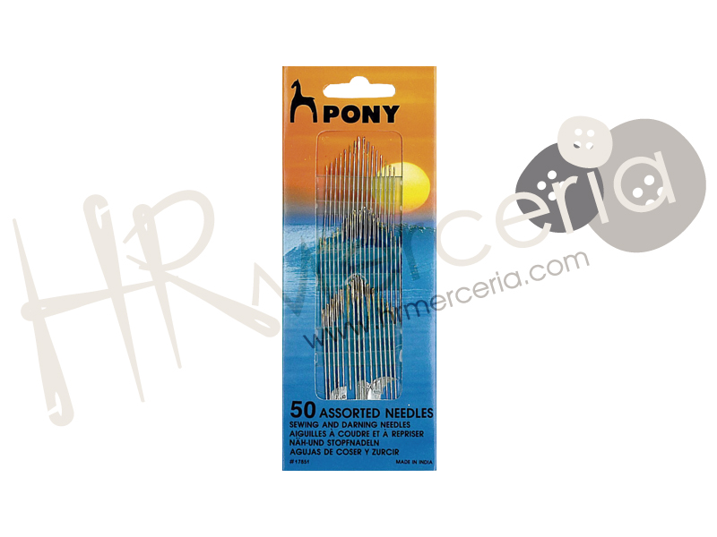Aguja coser zurcir con enhebrador 17851 Pony