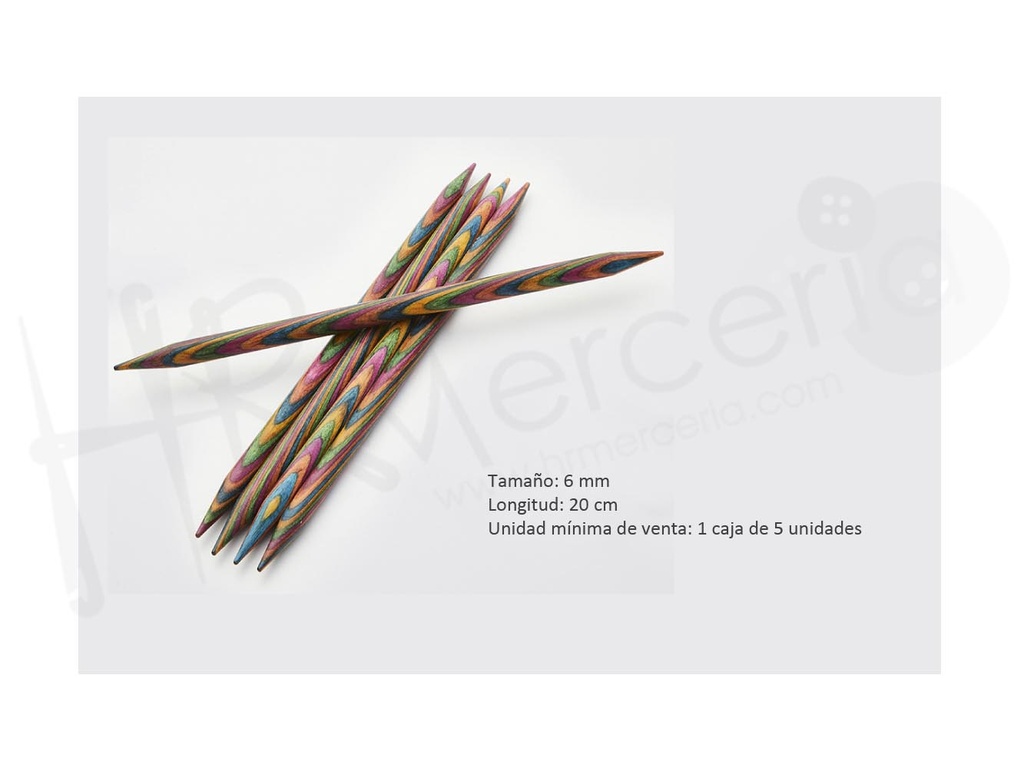 Aguja punta doble 20 cm 6.00 mm Symfonie - Knitpro