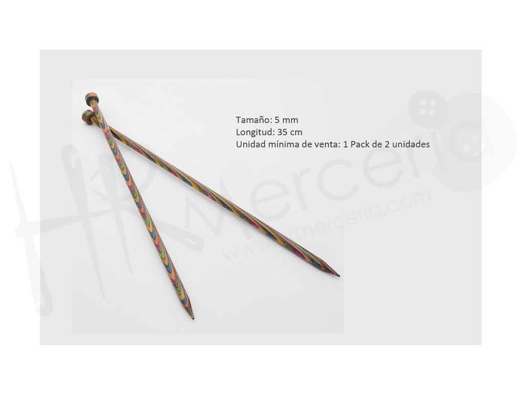 Aguja punta unica 35 cm 5.00 mm Symfonie - Knitpro