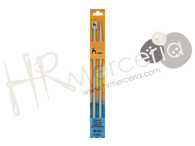 Aguja tricotar Nº10 40 cm ABS 34669 Pony 2 pz.