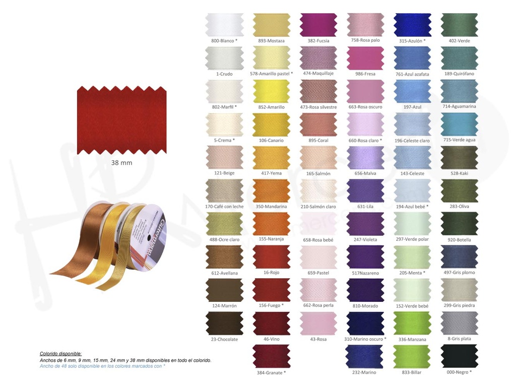 Saten Gutermann 20 metros ancho 38 mm