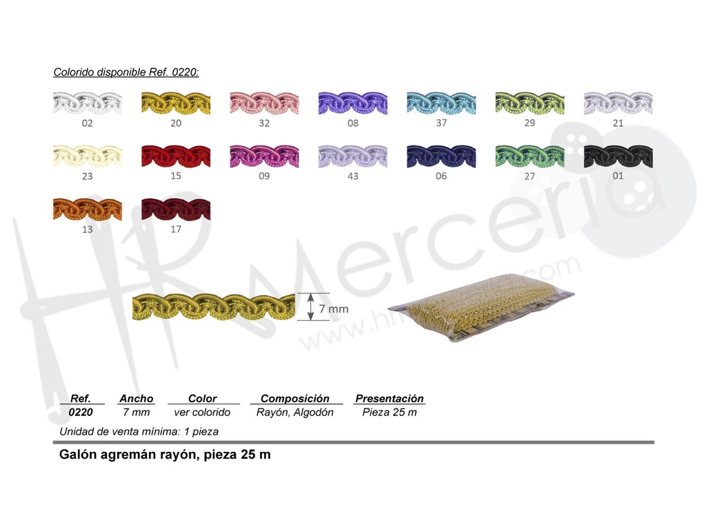 Galon 22 agreman rayon