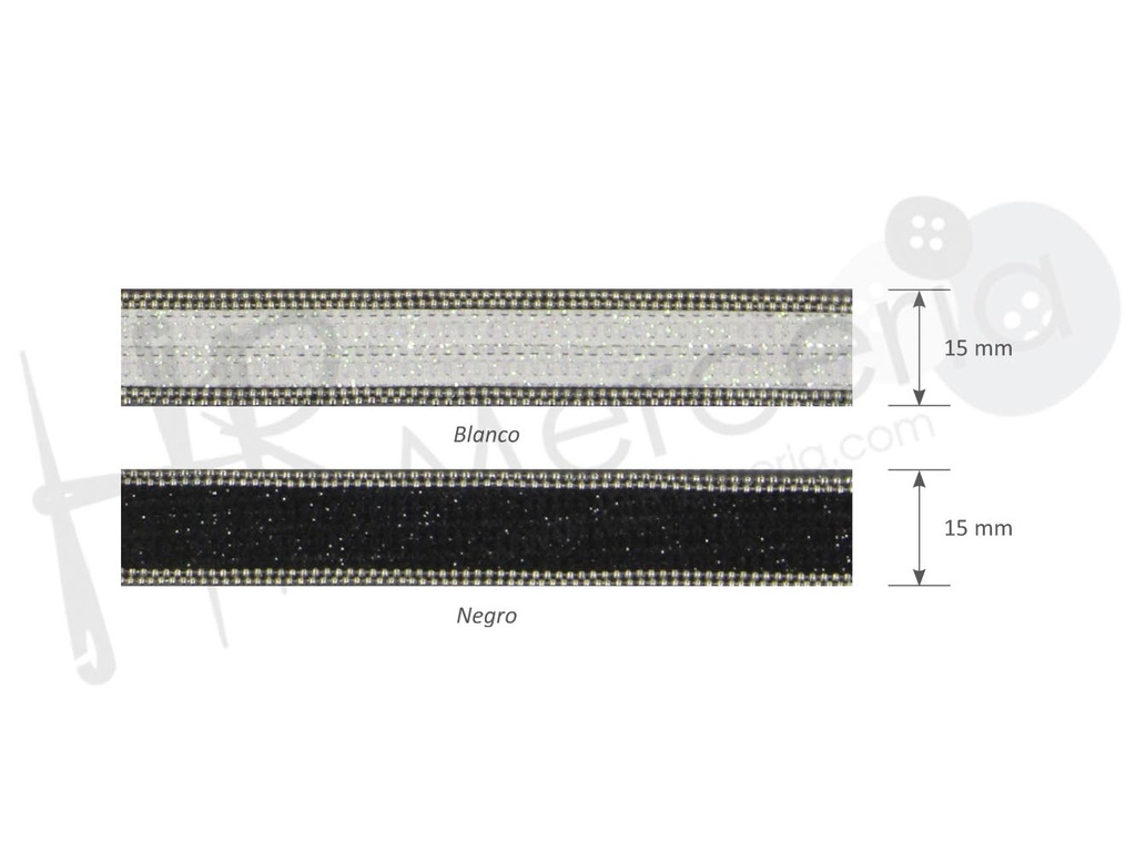 Tira brillo termoadhesiva 15mm 10500