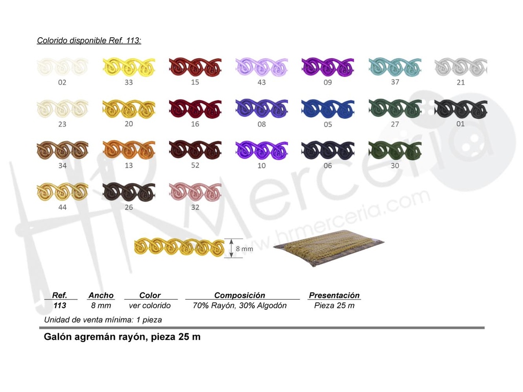 Galon agreman rayon 113