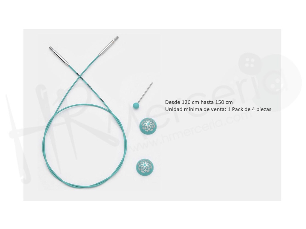Cable fijo desde 126 cm hasta 150 cm Mindful - Knitpro
