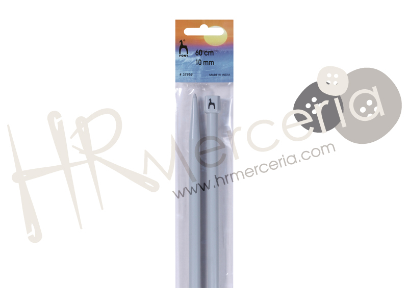 Aguja tricotar Nº10 60 cm 37969 Pony 2 pz.