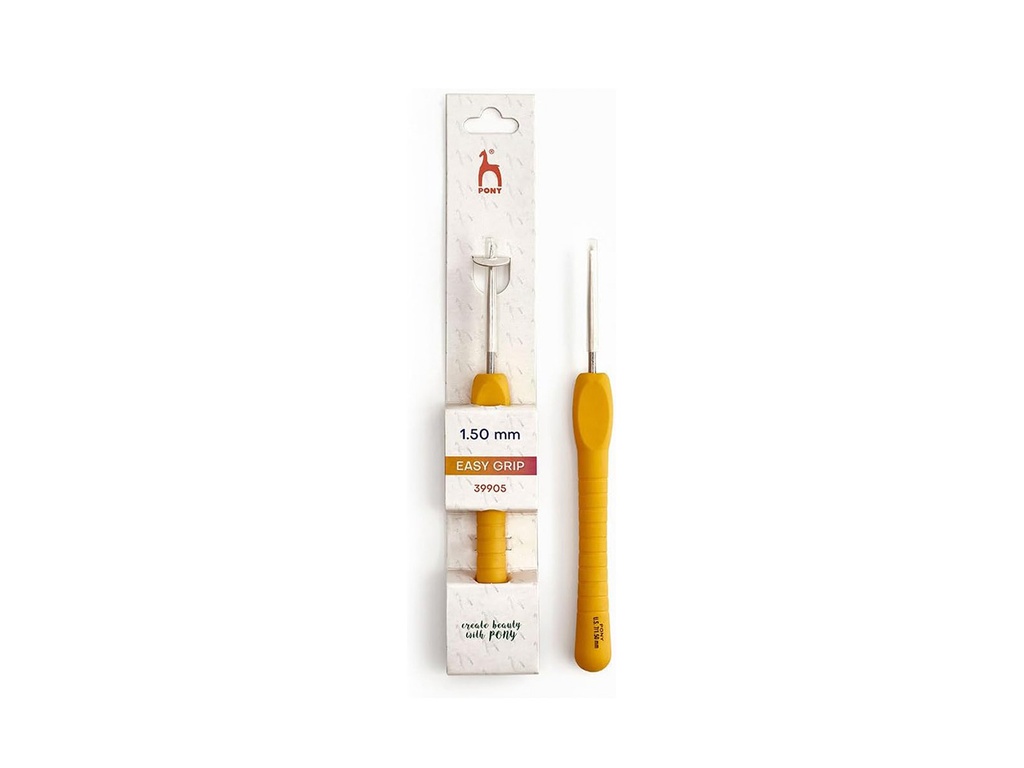 Aguja ganchillo acero Easy grip 14 cm 1,50 mm Pony