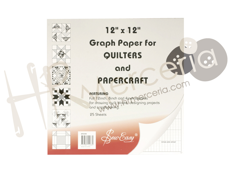 Papel cuadriculado manualidades 12" X 12" 25 hojas