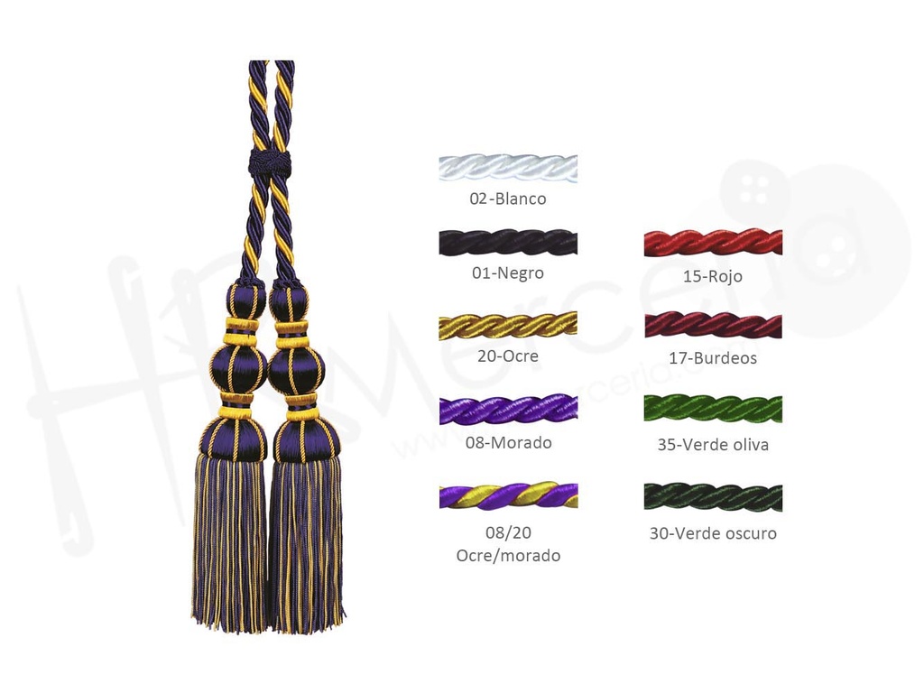 Cingulo rayon borla urdida 3 mts 5280