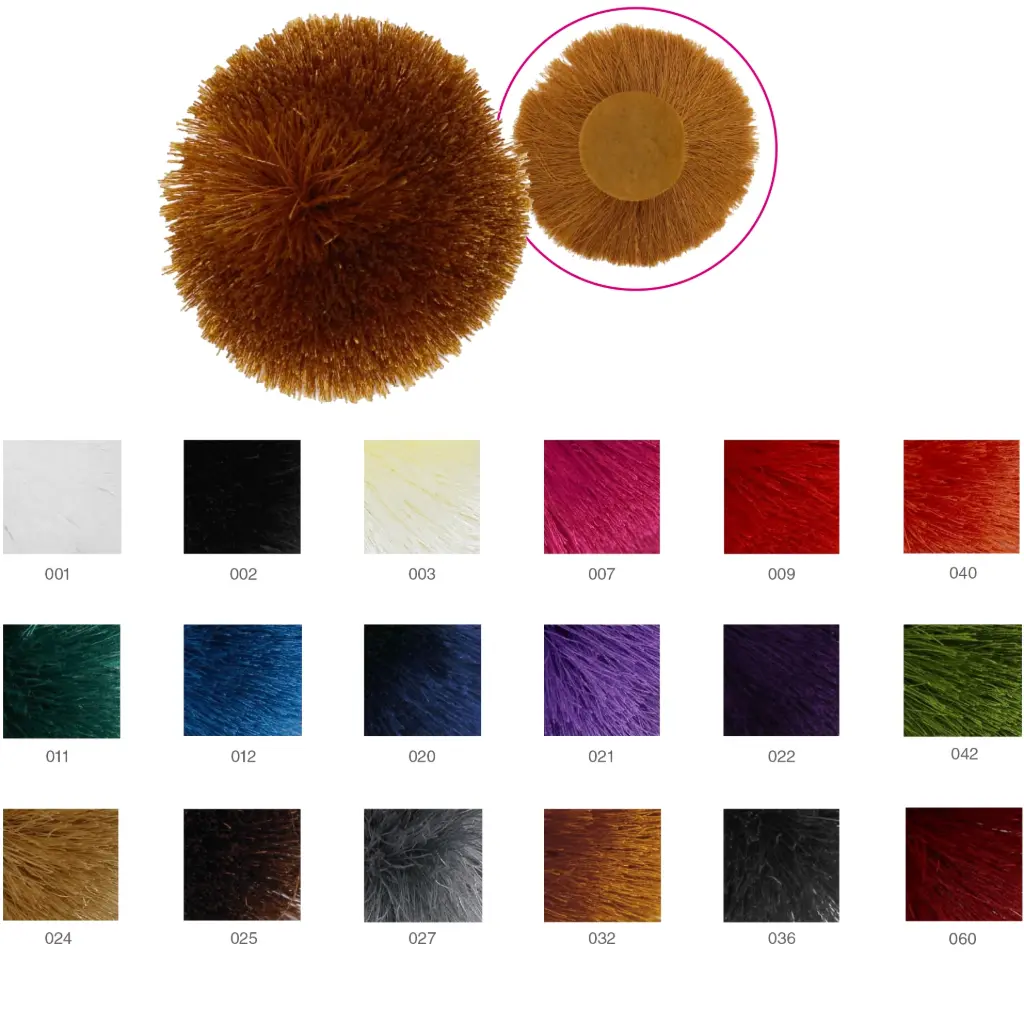 Pompón torzal base fieltro 584434 Pack 12 pz