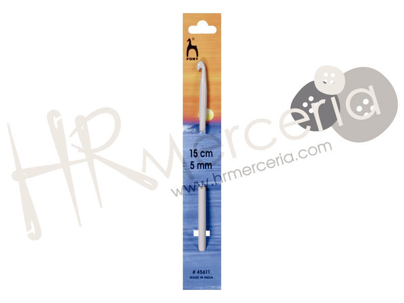 Aguja ganchillo plastico ABS Nº8,0 45667 Pony