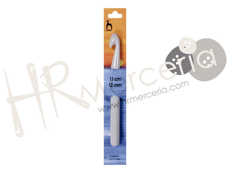 Aguja ganchillo PVC 170X12 mm 45671 Pony