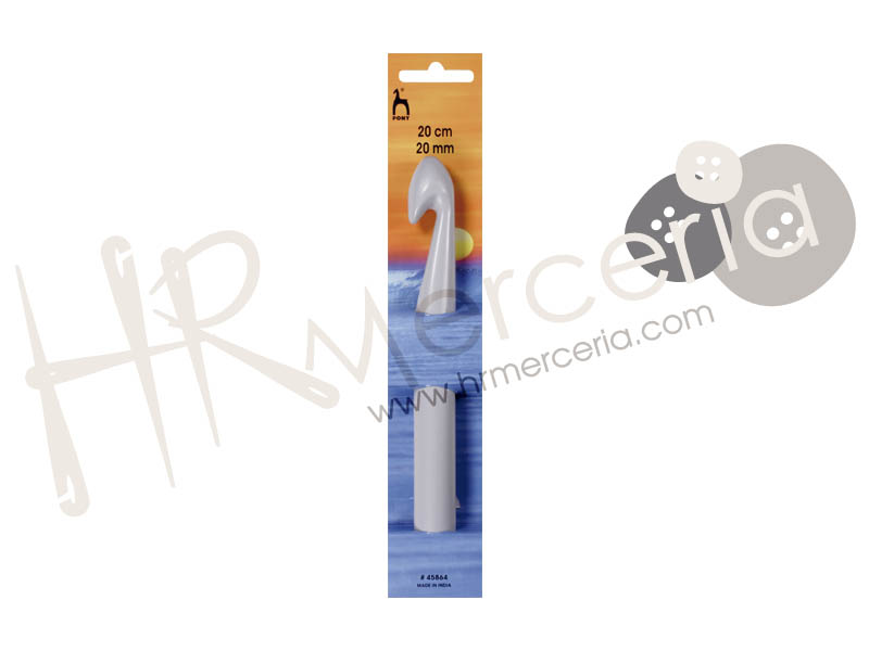 Aguja ganchillo PVC 200X20 mm 45684 Pony